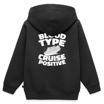 Kreuzfahrt - Kinder Premium Organic Zip Hoodie - Schwarz - Hinten - AI Model Kid Male (0cm)