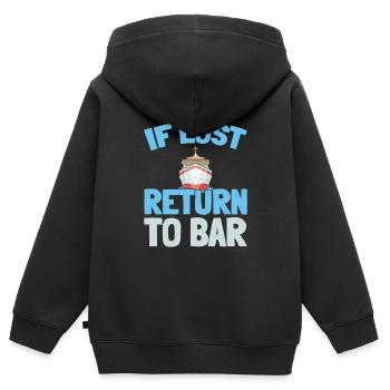 Kreuzfahrt - Kinder Premium Organic Zip Hoodie - Schwarz - Hinten - AI Model Kid Male (0cm)