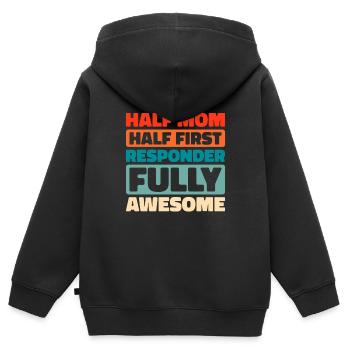 Rettungsdienst Sanitäter Rettungssanitäter - Kinder Premium Organic Zip Hoodie - Schwarz - Hinten - AI Model Kid Male (0cm)