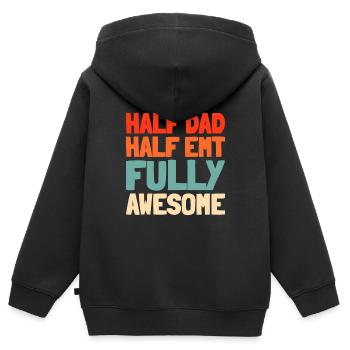 Rettungsdienst Sanitäter Rettungssanitäter - Kinder Premium Organic Zip Hoodie - Schwarz - Hinten - AI Model Kid Male (0cm)
