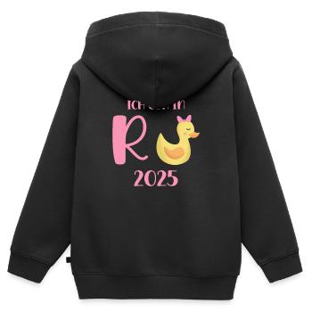 Duck Pension 2025 Pension Retirement Grandpa Grandma Pensioner - Kids Premium Organic Zip-up Hoodie - black - Back - AI Model Kid Male (0cm)