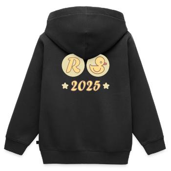 Duck Pension 2025 Pension Retirement Grandpa Grandma Pensioner - Kids Premium Organic Zip-up Hoodie - black - Back - AI Model Kid Male (0cm)