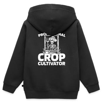 Farmer Farmer - Kids Premium Organic Zip-up Hoodie - black - Back - AI Model Kid Male (0cm)