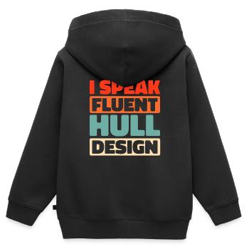 Constructeurs de bateaux - Sweat Premium à capuche zippé enfant bio - noir - Dos - AI Model Kid Male (0cm)