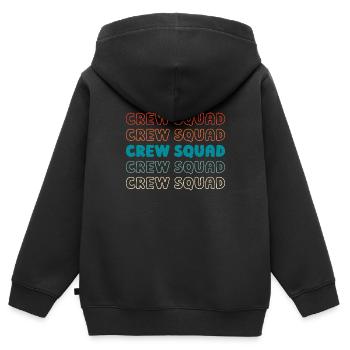 Kurier Kader - Kinder Premium Organic Zip Hoodie - Schwarz - Hinten - AI Model Kid Male (0cm)