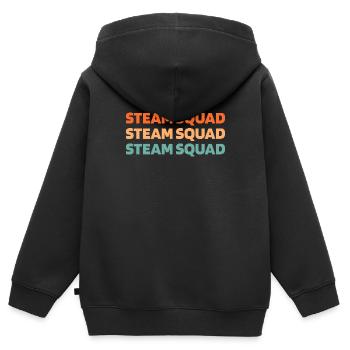 Baumeister Kader - Kinder Premium Organic Zip Hoodie - Schwarz - Hinten - AI Model Kid Male (0cm)