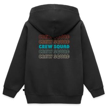 Kurier Kader - Kinder Premium Organic Zip Hoodie - Schwarz - Hinten - AI Model Kid Male (0cm)