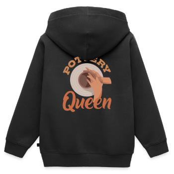 Lustiges Töpfer Töpfern Geschenk Geschenkidee - Kinder Premium Organic Zip Hoodie - Schwarz - Hinten - AI Model Kid Male (0cm)