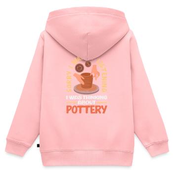 Lustiges Töpfer Töpfern Geschenk Geschenkidee - Kinder Premium Organic Zip Hoodie - Rosa - Hinten - AI Model Kid Female (0cm)