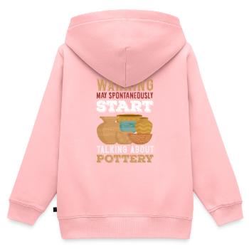 Lustiges Töpfer Töpfern Geschenk Geschenkidee - Kinder Premium Organic Zip Hoodie - Rosa - Hinten - AI Model Kid Female (0cm)