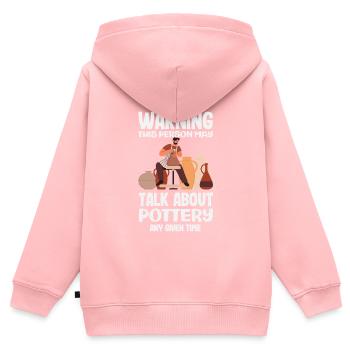 Lustiges Töpfer Töpfern Geschenk Geschenkidee - Kinder Premium Organic Zip Hoodie - Rosa - Hinten - AI Model Kid Female (0cm)