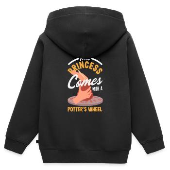 Lustiges Töpfer Töpfern Geschenk Geschenkidee - Kinder Premium Organic Zip Hoodie - Schwarz - Hinten - AI Model Kid Male (0cm)