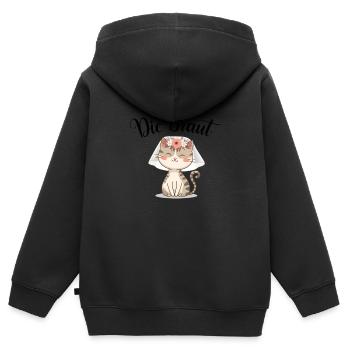 Braut Bride To Be Katze Kätzchen Verlobung JGA - Kinder Premium Organic Zip Hoodie - Schwarz - Hinten - AI Model Kid Male (0cm)