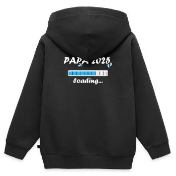 Papa 2025 Geschenk Männer Herren Vater Schwanger - Kinder Premium Organic Zip Hoodie - Schwarz - Hinten - AI Model Kid Male (0cm)