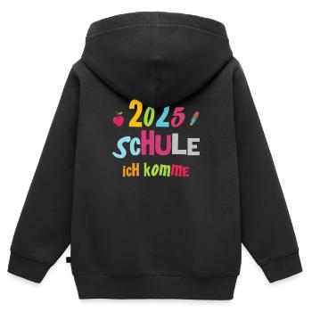 Schulkind 2025 Junge Mädchen Einschulung 2025 Deko - Kinder Premium Organic Zip Hoodie - Schwarz - Hinten - AI Model Kid Male (0cm)