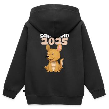 School Child 2025 Young Girls School Enrollment 2025 Decoration - Kids Premium Organic Zip-up Hoodie - black - Back - AI Model Kid Male (0cm)