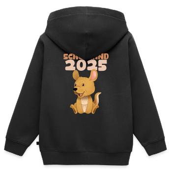 School Child 2025 Young Girls School Enrollment 2025 Decoration - Kids Premium Organic Zip-up Hoodie - black - Back - AI Model Kid Male (0cm)