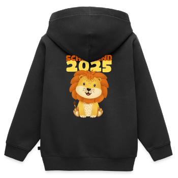 School Child 2025 Young Girls School Enrollment 2025 Decoration - Kids Premium Organic Zip-up Hoodie - black - Back - AI Model Kid Male (0cm)