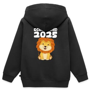Schulkind 2025 Junge Mädchen Einschulung 2025 Deko - Kinder Premium Organic Zip Hoodie - Schwarz - Hinten - AI Model Kid Male (0cm)