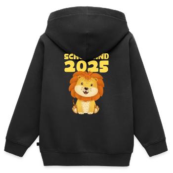 Schulkind 2025 Junge Mädchen Einschulung 2025 Deko - Kinder Premium Organic Zip Hoodie - Schwarz - Hinten - AI Model Kid Male (0cm)