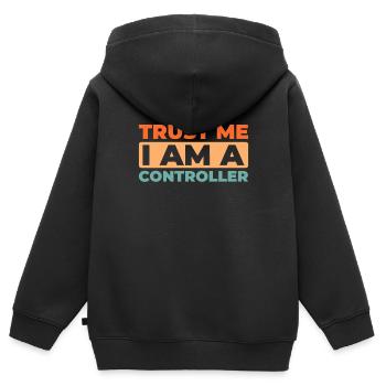 Controller - Kids Premium Organic Zip-up Hoodie - black - Back - AI Model Kid Male (0cm)