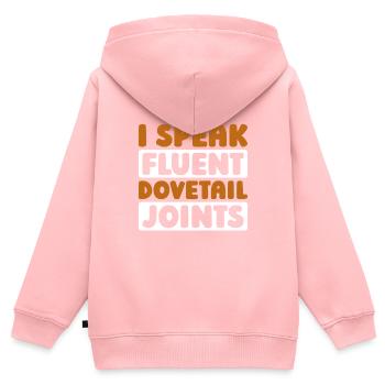 Tischler Schreiner - Kinder Premium Organic Zip Hoodie - Rosa - Hinten - AI Model Kid Female (0cm)
