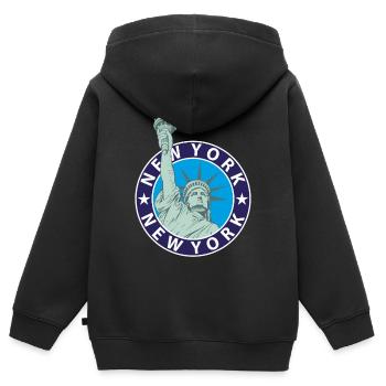 New York Freiheitsstatue - Kinder Premium Organic Zip Hoodie - Schwarz - Hinten - AI Model Kid Male (0cm)