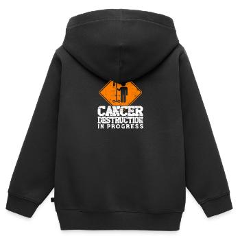 Krebszerstörung im Gange - Chemo Hospital - Kinder Premium Organic Zip Hoodie - Schwarz - Hinten - AI Model Kid Male (0cm)
