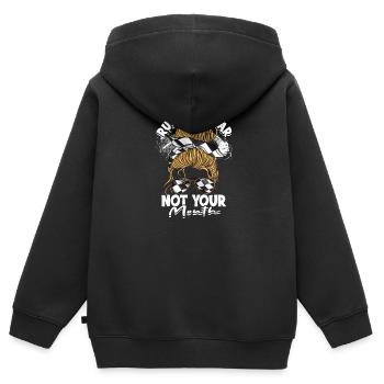 Fahren Sie Ihr Auto nicht Ihren Mund - Ghetto Style - Kinder Premium Organic Zip Hoodie - Schwarz - Hinten - AI Model Kid Male (0cm)