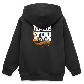 Hat dich dazu gebracht, Autocross Racing Cone - Ghetto auszuweichen - Kinder Premium Organic Zip Hoodie - Schwarz - Hinten - AI Model Kid Male (0cm)