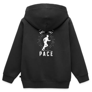 It's all about that pace - Cross Country Running - Kids Premium Organic Zip-up Hoodie - black - Back - AI Model Kid Male (0cm)