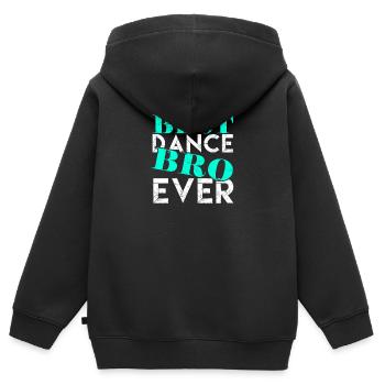 Bester Tanzbruder aller Zeiten - Gesellschaftstanz - Kinder Premium Organic Zip Hoodie - Schwarz - Hinten - AI Model Kid Male (0cm)