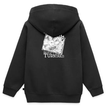 Well Well Well How the Turntables - disc jockey - Sweat Premium à capuche zippé enfant bio - noir - Dos - AI Model Kid Male (0cm)