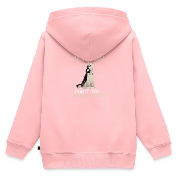 Whitch fait partie d’Aroooo Ne comprenez-vous pas - - Sweat Premium à capuche zippé enfant bio - rose - Dos - AI Model Kid Female (0cm)