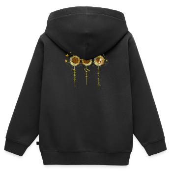 Peace Love Springer Spaniel - Springer - Kinder Premium Organic Zip Hoodie - Schwarz - Hinten - AI Model Kid Male (0cm)