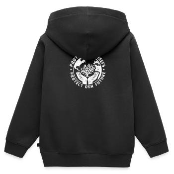 Protéger nos récifs, protéger notre avenir - Reef - Sweat Premium à capuche zippé enfant bio - noir - Dos - AI Model Kid Male (0cm)