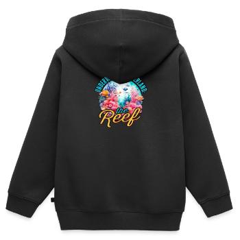 Unterwasser-Wunderland: Das Riff - Reef - Kinder Premium Organic Zip Hoodie - Schwarz - Hinten - AI Model Kid Male (0cm)