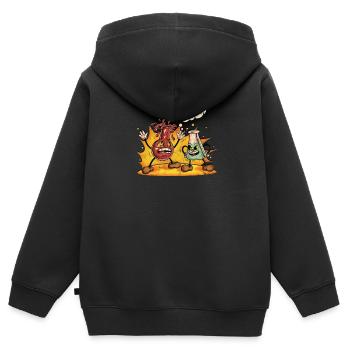 I THINK YOU'RE OVERREACTING - Science - - Kids Premium Organic Zip-up Hoodie - black - Back - AI Model Kid Male (0cm)