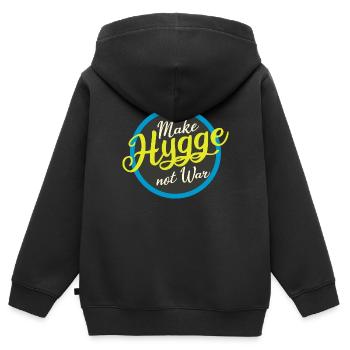 faire hygge n'était pas - Sweat Premium à capuche zippé enfant bio - noir - Dos - AI Model Kid Male (0cm)