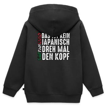 Italien Italiener Vaffanculo - Kinder Premium Organic Zip Hoodie - Schwarz - Hinten - AI Model Kid Male (0cm)