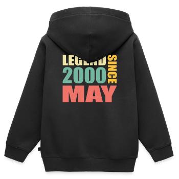 23rd Birthday May Vintage 2000 Gift Idea - Kids Premium Organic Zip-up Hoodie - black - Back - AI Model Kid Male (0cm)