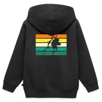 Hobby Horse Hobby Horsing - Kids Premium Organic Zip-up Hoodie - black - Back - AI Model Kid Male (0cm)