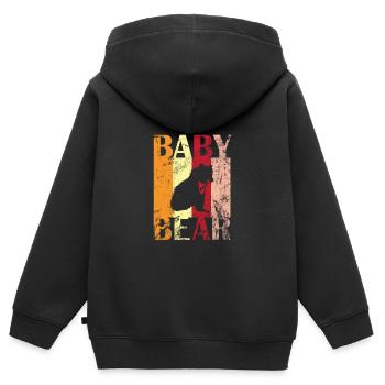 Baby Bear Bear Design for Toddlers and Kids - Kids Premium Organic Zip-up Hoodie - black - Back - AI Model Kid Male (0cm)