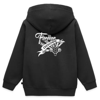 Forever V8 - Sweat Premium à capuche zippé enfant bio - noir - Dos - AI Model Kid Male (0cm)