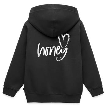 I love you - Kinder Premium Organic Zip Hoodie - Schwarz - Hinten - AI Model Kid Male (0cm)