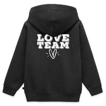 I love you - Kinder Premium Organic Zip Hoodie - Schwarz - Hinten - AI Model Kid Male (0cm)