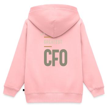 CFO Geschenk Lustige Berufsbezeichnung Beruf - Kinder Premium Organic Zip Hoodie - Rosa - Hinten - AI Model Kid Female (0cm)