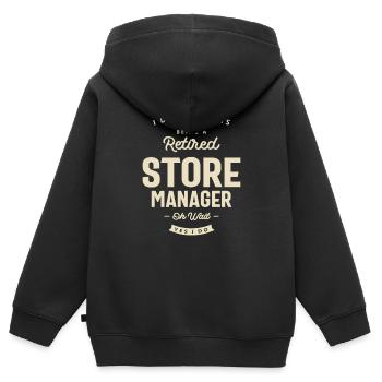 Store Manager Job Title Profession - Kids Premium Organic Zip-up Hoodie - black - Back - AI Model Kid Male (0cm)
