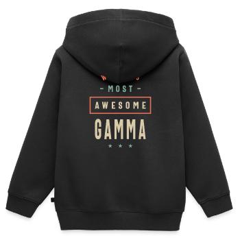 Le gamma le plus impressionnant du monde - Grand-mère de la fête des mères - Sweat Premium à capuche zippé enfant bio - noir - Dos - AI Model Kid Male (0cm)