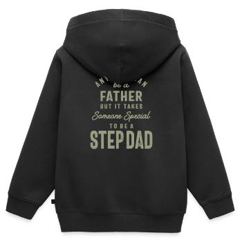 Step Dad - The Special One - Father's Day - Kids Premium Organic Zip-up Hoodie - black - Back - AI Model Kid Male (0cm)